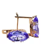 Earrings Vintage style Alexandrite Original Vintage 14K Rose Gold vec021r